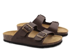 Ciabatte sandali con fibbie Goldstar GS32923 ecopelle marrone - Imagen 1 de 4
