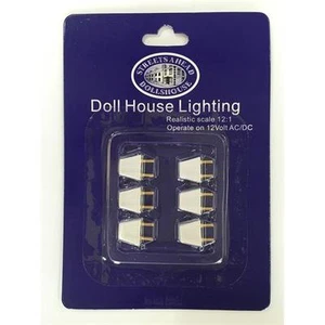 6 tapones de iluminación estándar de 12 V para casa de muñecas DE054 - Imagen 1 de 1