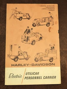 Harley Davidson Electric Utilicar Personnel Carrier 1965 de colección folleto - Imagen 1 de 3