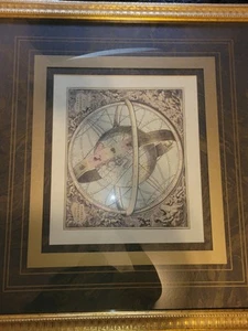 Antique Andreas Cellarius Celestial Ptolemaic World Map Zodiac 18th Century - Picture 1 of 1