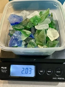 Vidrio de mar para manualidades 2 libras piezas de vidrio de mar esmerilado para artesanía relleno de jarrón - Imagen 1 de 2