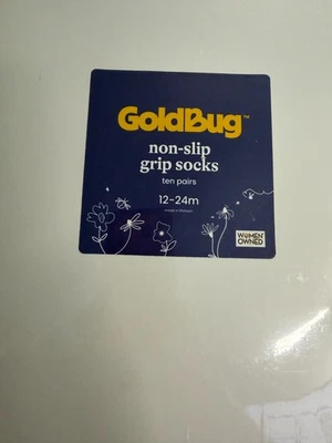 NUEVO en caja! Goldbug Tiny Treads Calcetines-Calcetines con Empuñaduras para Bebé 10 Pares 3 Colores Foto 1 de 4