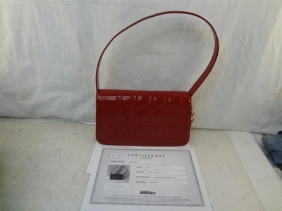 Bolso de mano Christian Dior vintage de charol rojo con solapa Foto 1 de 4