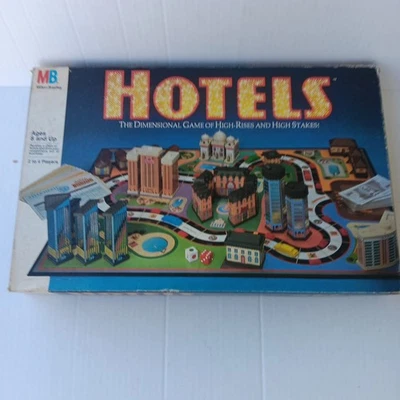 Juego de mesa vintage Milton Bradley "HOTELES" 1987 99,9% completo falta 1 pieza Foto 1 de 4