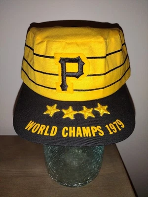 Vintage 70s MLB Pittsburgh Pirates World Series 1979 Painters Pillbox MLB Hat M - Image 1 of 4