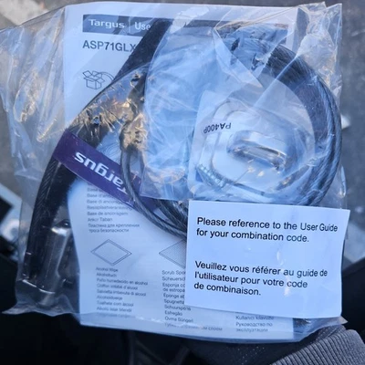 Targus Defcon Compact Serialized Combo Cable Lock  ASP71GLX-S QTY-5 New  - Image 1 of 2