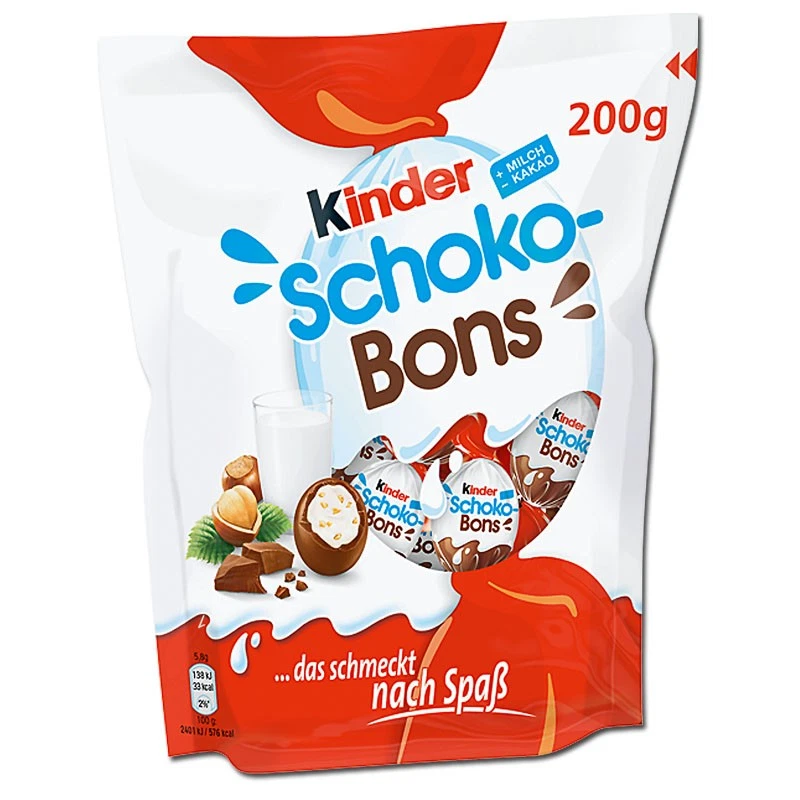 (18,75€/1kg) Ferrero Kinder Schoko-Bons, Schokolade, 200g Beutel - Bild 1 von 1