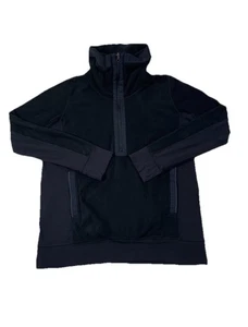 Lululemon 1/2-Reißverschluss Trichterausschnitt Fleecepullover langes Sweatshirt schwarz Damengröße 4 - Bild 1 von 13
