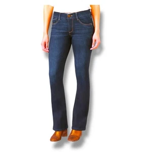 Democracy "Ab"solution Itty Bitty Bootcut Indigo Jeans Denim Women’s Size 12 - Picture 1 of 15