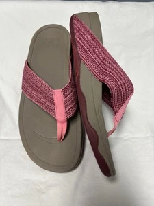 Sandalia de surf Fitflop para mujer talla 8 rosa tanga plataforma chanclas zapato de piscina - Imagen 1 de 9
