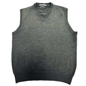 Peter Millar Sweater Vest Mens Medium Gray 100% Merino Wool Golf Preppy Luxury - Picture 1 of 7