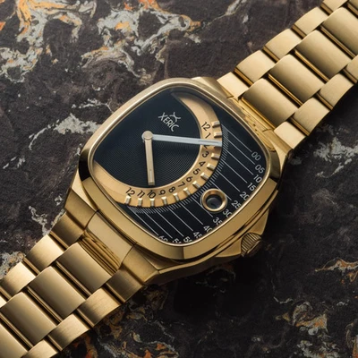 Xeric Timeline Double Retrograde Automatic Watch Limited Edition Gold Black - Image 1 of 4