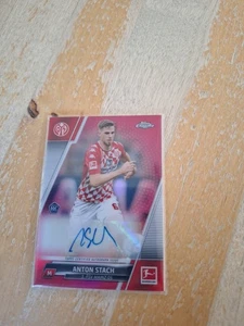 2021-22 Topps Chrome Bundesliga Anton Stach Magenta Refractor Auto RC /150 - Bild 1 von 4