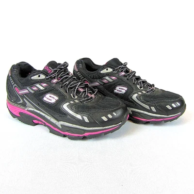 Skechers Shape Ups 12360 Black Purple Womens Shoes Sneakers Sz 8 EUC NO INSOLES - Image 1 of 4