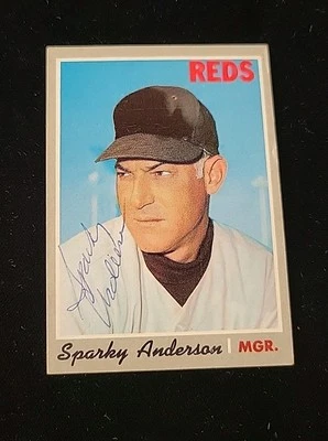 1970 Topps Sparky Anderson - Reds - Signed / Autographed Card - JSA COA - Image 1 of 3