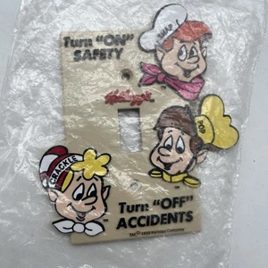 VINTAGE KELLOGG'S CEREAL SNAP CRACK POP LICHTSCHALTER ABDECKUNG 1990 - Bild 1 von 4