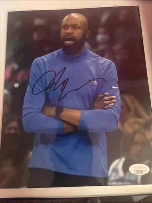 JAMAHL MOSLEY SIGNED 8x10 PHOTO ORLANDO MAGIC COACH NBA AUTOGRAPHED ORL PSA - Image 1 of 2