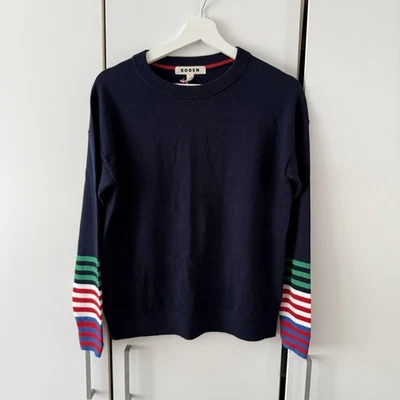 Boden Annie Stripe Cuff Wool Blend Jumper size S - Image 1 of 4