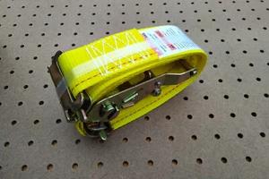 (4 PACK) DOLECO 2" X 12' SERIES E BUCKLE RATCHET STRAP WLL 833 LB YELLOW - Imagen 1 de 3