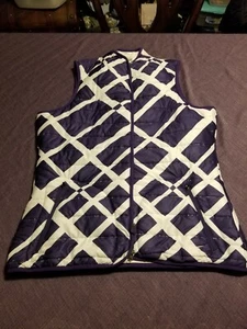Nike Golf Women’s Puffer Vest Size X-Large  Full Zip Purple Cross Cross B-1 - Picture 1 of 4