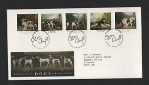 GB 1991 FDC DOGS. PAINTINGS BY STUBBS BUREAU SHS - Picture 1 of 1