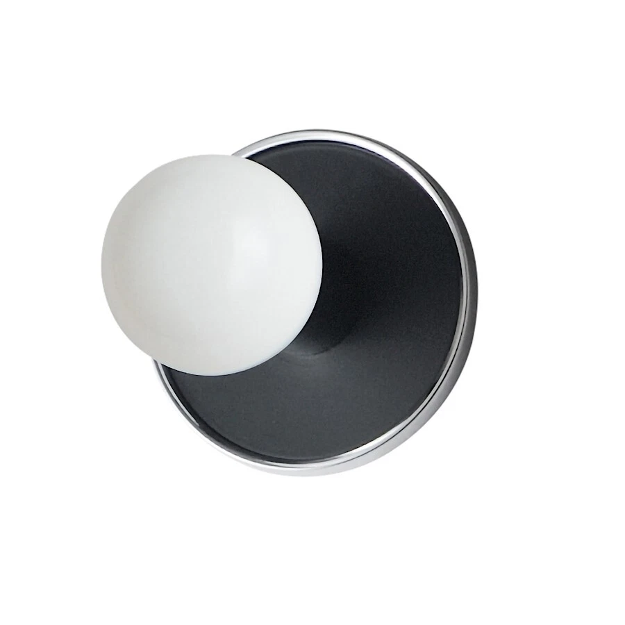 Maxim Lighting Hollywood 1Lt Sconce/LED Bulb, Chrome/White - 26091WTBKPC-BUL - Image 1 of 1