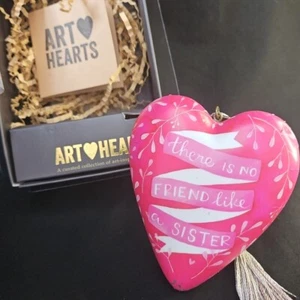 Art Hearts "No Friend Like A Sister" Ana Calderon Ornament Key Stand by Demdaco  - Picture 1 of 8