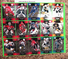 1999-00 UPPER DECK BLACK DIAMOND COMPLETE HOCKEY BASE CARD SET LOT 1-90 NICE! BV