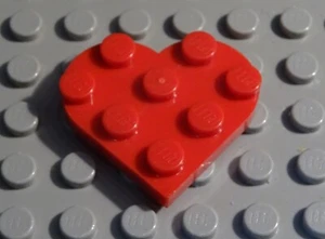 LEGO Piastra 3x3 Cuore Rosso (2411#) - Picture 1 of 1