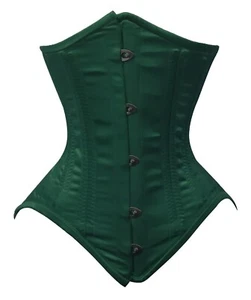Heavy Duty Double Steel Boned Waist Training Satin Shaper Underbust Corset C33S - Picture 1 of 9