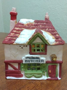 Department 56 Dickens Village Abel Beesley Butcher Shop House 1984 - Picture 1 of 9