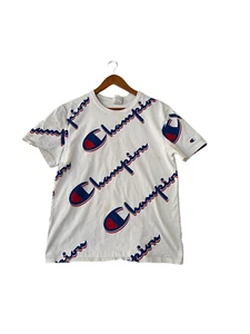 CHAMPION Herren Tee T-Shirt All Over Script Shirt Rundhals Kurzarm Größe M - Bild 1 von 6