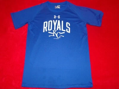 Under Armour Boys Size YXL MLB Kansas City Royals Loose Heat Gear Shirt - Image 1 of 4