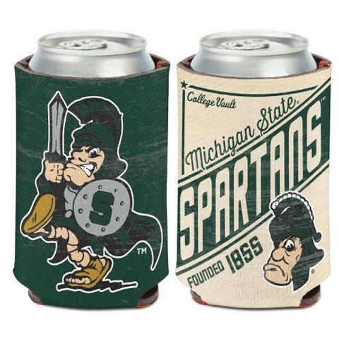 MICHIGAN STATE SPARTANS COLLEGE VAULT SOFT FOAM CAN BOTTLE COOZIE KOOZIE COOLER Cover