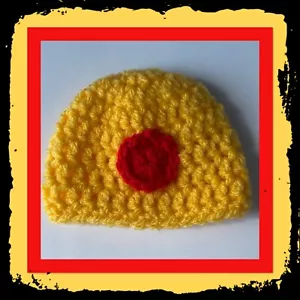 Preemie Baby hat Beanie Knitted 5-6 lbs Newborn Retro Boho Hippie 90s Vtg style - Picture 1 of 8