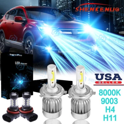 8000K For Honda CRV CR-V 2007 -2014 LED Headlight Fog Lights Hi/Lo Beam 4x Bulbs - Image 1 of 4