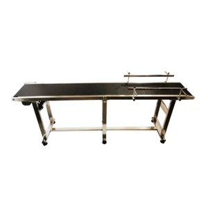 Double Fences Folded PVC Belt Conveyor w/ Governor 110V L:83.6" W:11.8" H:29.5" - Picture 1 of 9