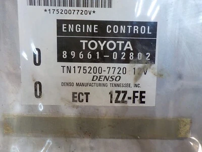 Toyota Corolla 2002 ecu ecm ect 89661 02802 #761a b4   Foto 1 de 4