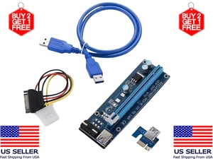 PCI-E 1x to 16x Powered USB 3.0 GPU Riser Extender Adapter Card Rigs Mining Cash - Picture 1 of 6