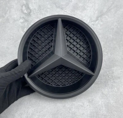 Para Mercedes-Benz A W176 C W205 E W212 Tipo Torcido Estrella Emblema Negro Mate 12-18 Foto 1 de 4