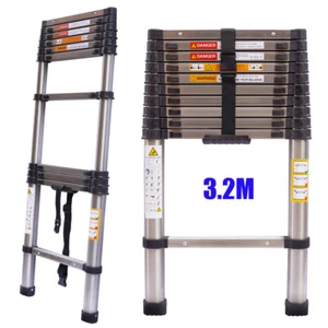 Stainless Steel Ladder Telescopic Extension Scaffold Heavy Duty 10.5FT - Picture 1 of 11