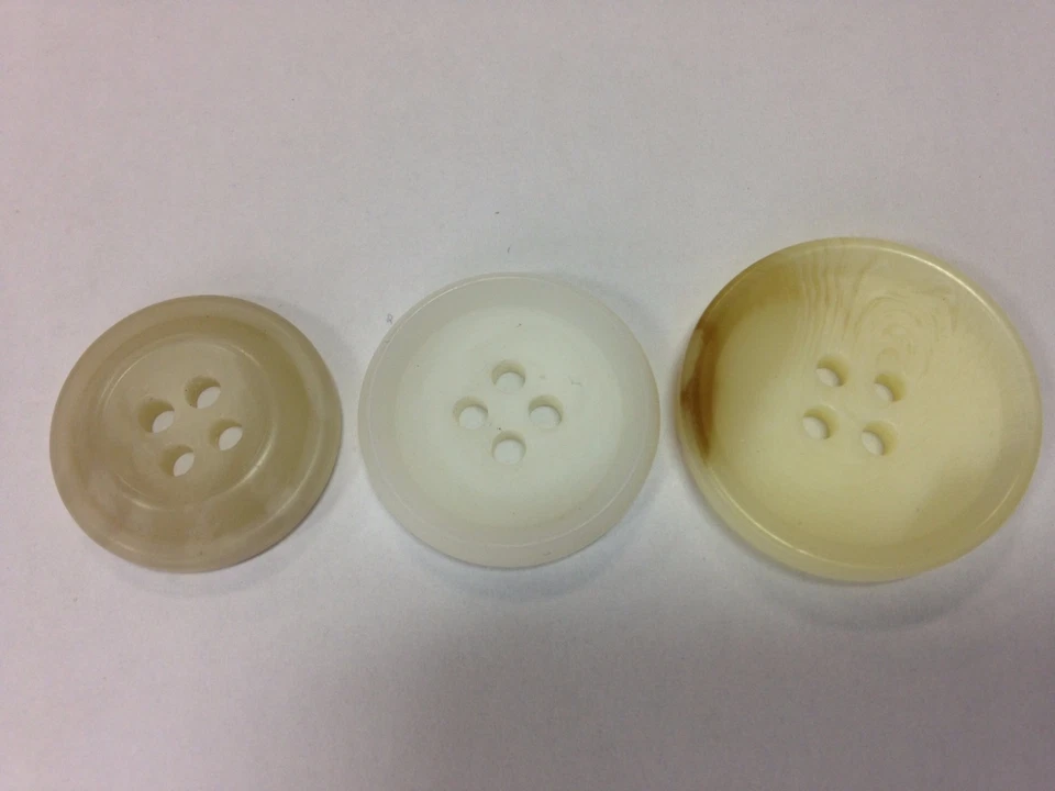 10x marbled large buttons cream brown white stone 4 hole counters 19-23mm coat  - Image 1 of 1