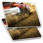 2 x Rectangle Stickers 7.5 cm - Car Racing 4x4 Drift Rally Cross Cool Gift #1658