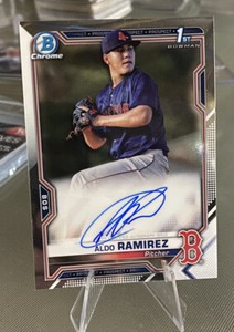 Aldo Ramirez 2021 AUTO 1st BOWMAN CHROME RC - Boston Red Sox Rookie Autograph