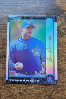 1999 Bowman Chrome REFRACTOR Vernon Wells #94 SSP Vintage Toronto Blue Jays - Image 1 of 2