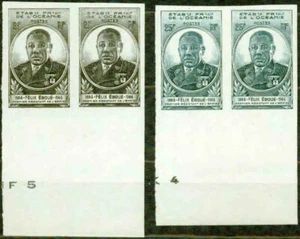 OCEANIA-1945- FÉLIX ÉBOUÉ IMPERF. PAIRS -VF** - Picture 1 of 1