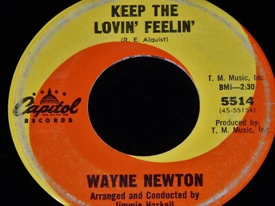 Vintage Record, WAYNE NEWTON: KEEP THAT LOVIN' FEELIN', 45 rpm,1965,Pop, Crooner - Image 1 of 4