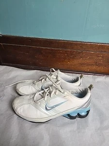 Nike NZ Shox Women's Running Shoes Size 8.5 050810 White Blue-As Is-One Flaw - Picture 1 of 10
