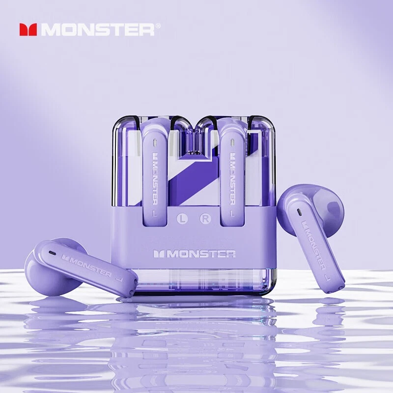 Original Monster XKT12 Gaming Earphones Bluetooth 5.3 TWS Wireless Headset HIFI - Image 1 of 4