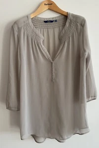 Tom Tailor Light Grey 3/4 Sleeve Blouse Size Eur 40 - Picture 1 of 6
